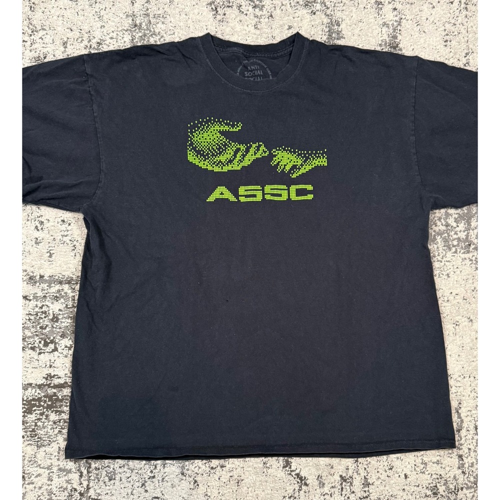 Anti Social Social Club ASSC Mens XXL Black Green Creation Adam Graphic Tee
